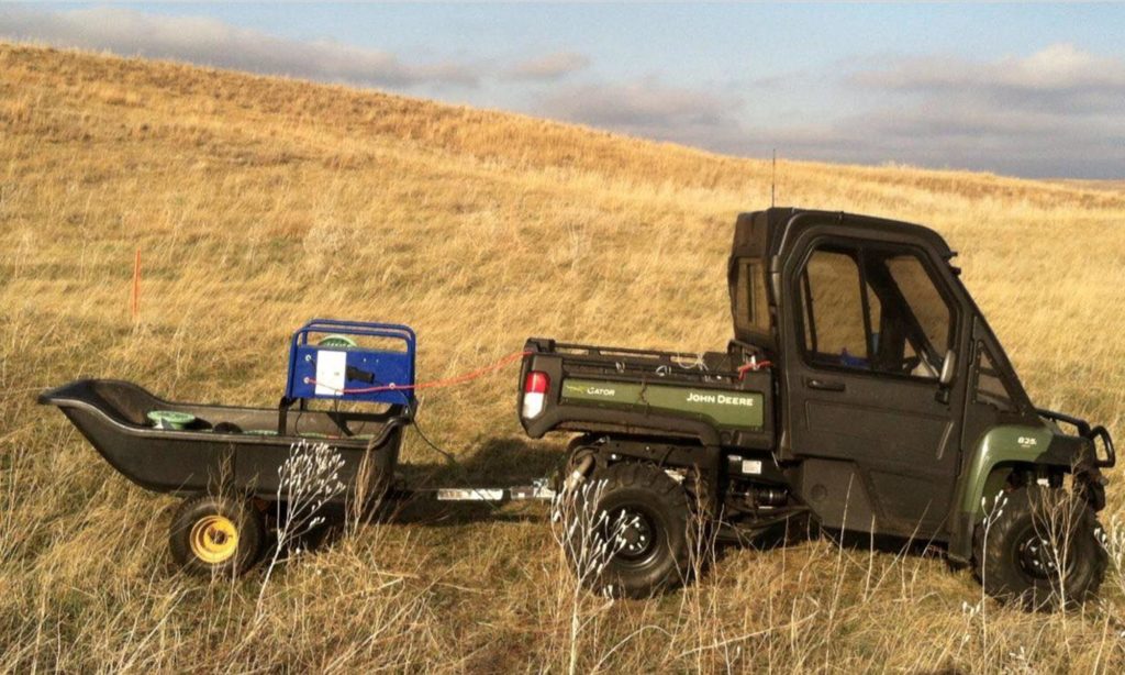 Electric Fence Wire Winder - Wire Tornado in UTV Trailer